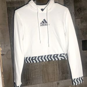 Adidas XS Cropped Pullover Hoodie